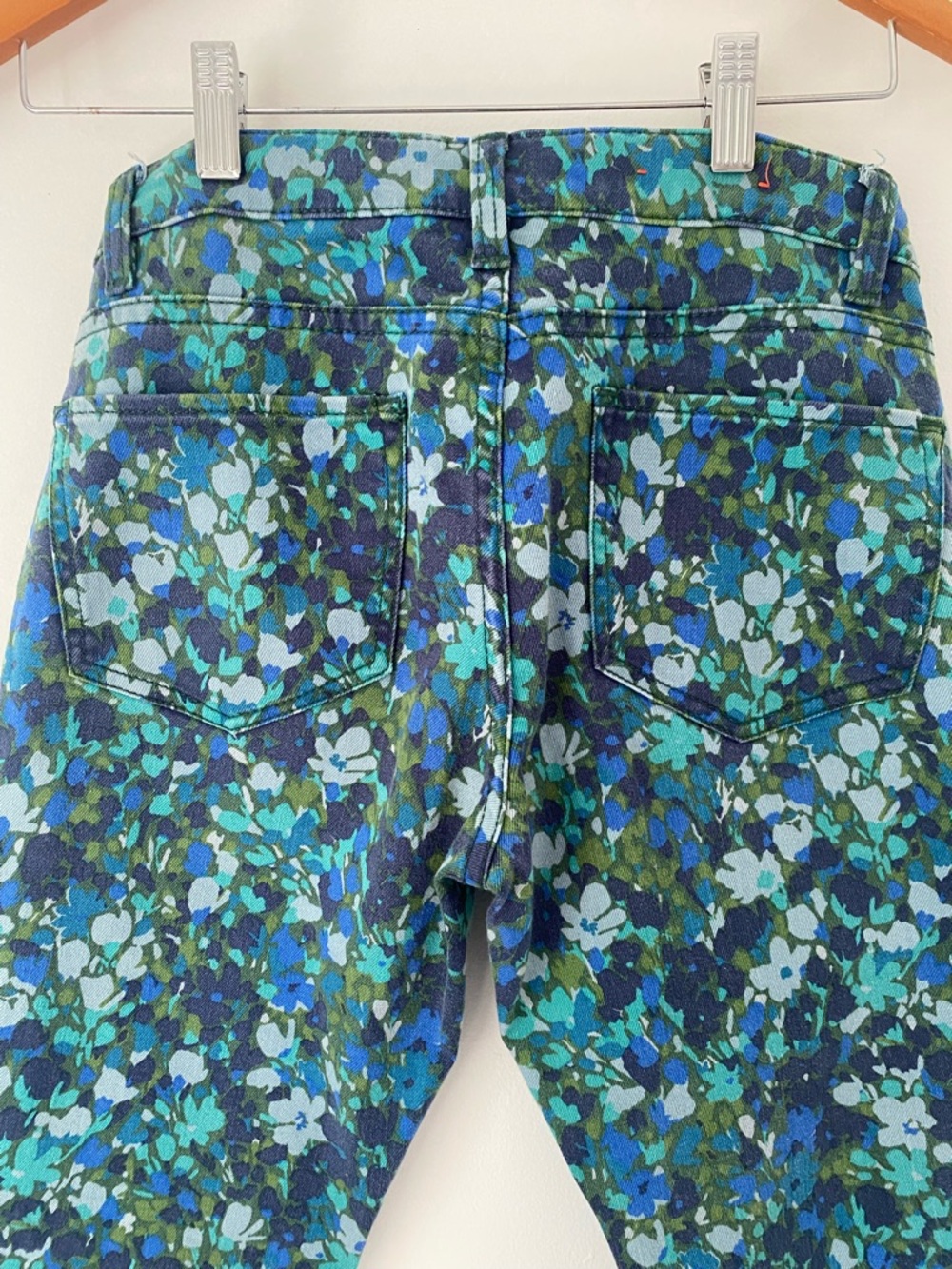 Blue Floral Skinny Jeans